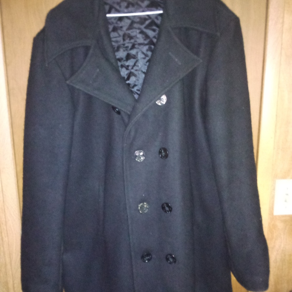 Mariner 2000 Black Wool Pea Coat